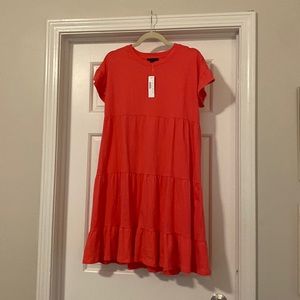 Jcrew tiered cotton jersey knit dress, size small. New with tags